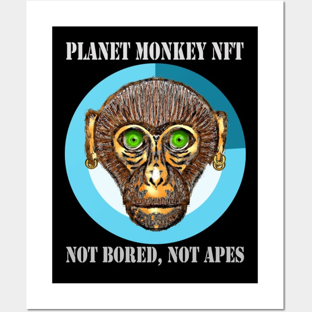 Planet Monkey Animals Not Bored Apes Wall Art by PlanetMonkey